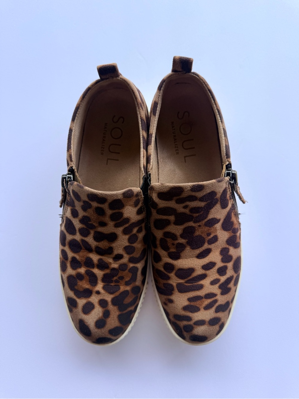 Naturalizer SOUL Leopard-Print Slip-On Sneakers - Brown/Tan